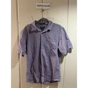Nautica Men's Purple and White Shirt